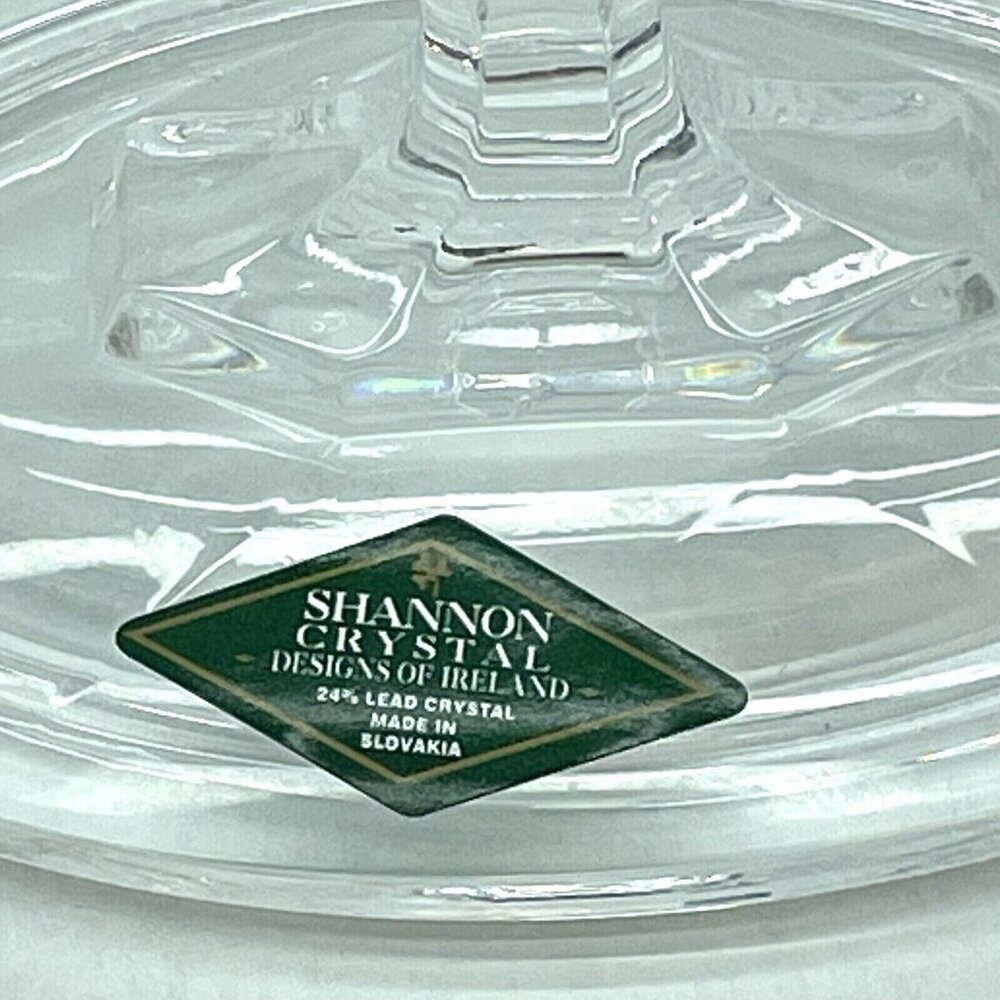 2PC Shannon Crystal OLIMPIA Creamer And Sugar Bowl w/Lid "Designs Of Ireland" - Picture 3 of 15